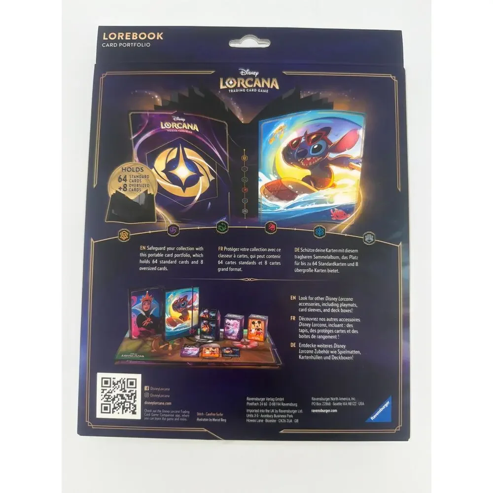 Disney Lorcana TCG Stitch Lorebook Card Portfolio Binder Trading Card Game